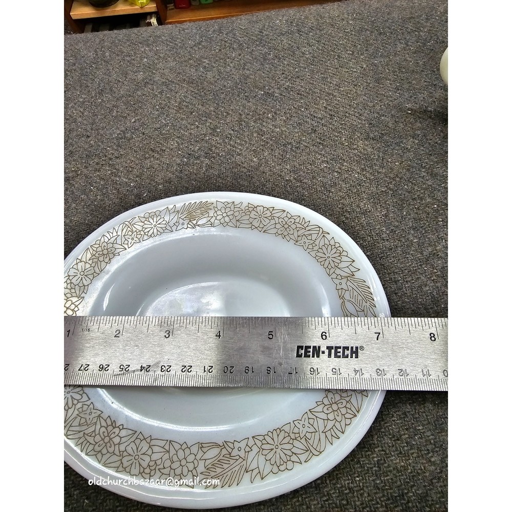 Vintage Pyrex #77-B & 77-U Gravy Boat & Under Plate "Woodland Brown" - Picture 4 of 8